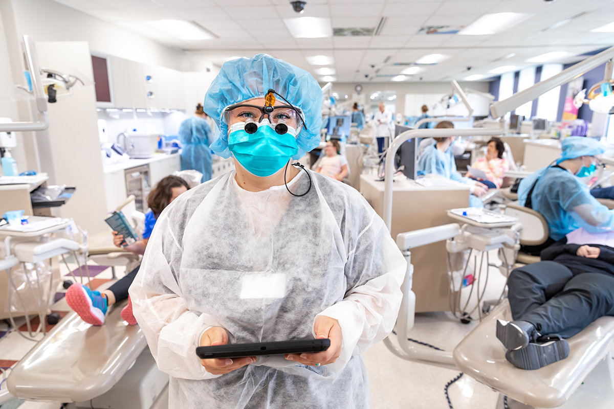 Student working in Dental Clinic