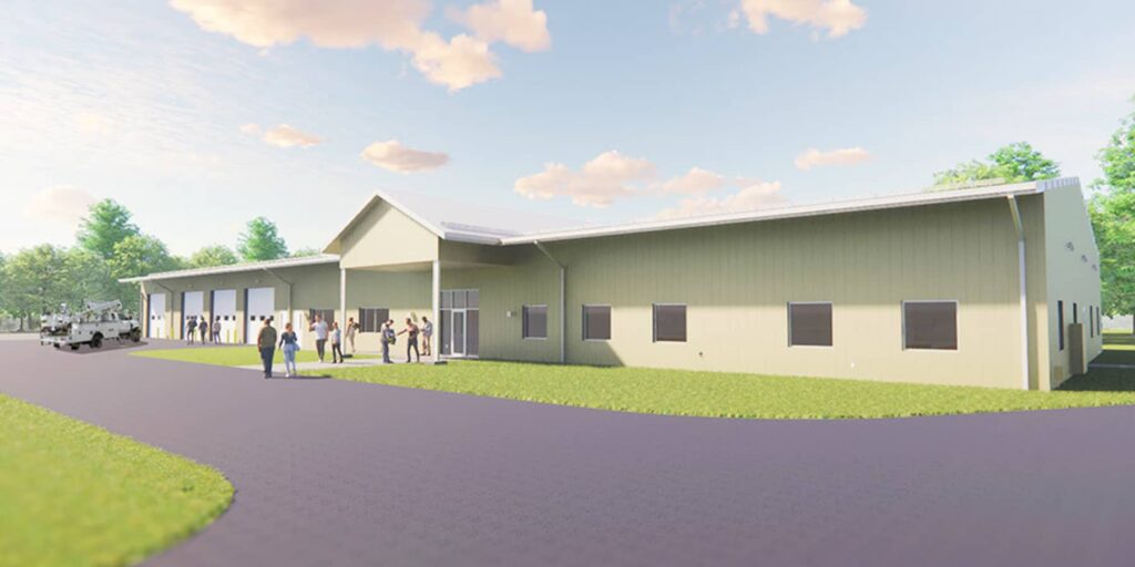 A render of the future Agricultural and Electrical Distributions Building at the Ozarks Tech Richwood Valley campus