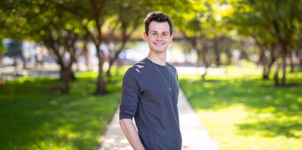 Ozarks Tech student Robert-Thomas Gumersell is depicted
