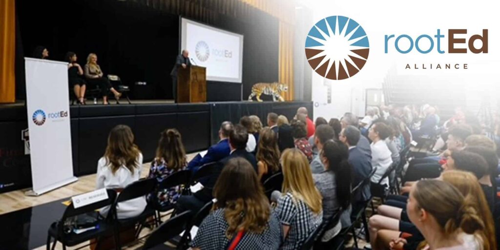 Students at Arcadia Valley High School are depicted attending a Decision Day event