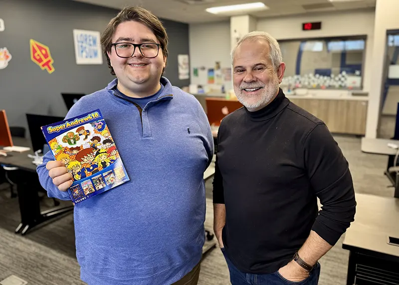 Author poses with Ozarks Tech instructor