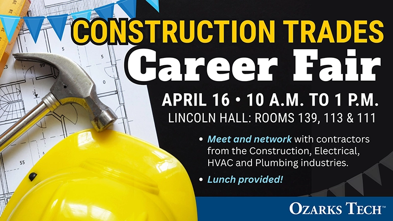 Meet and network with contractors from the following industries: construction, electrical, HVAC and plumbing on April 16 from 10 a.m. - 1 p.m. in Lincoln Hall, rooms 139, 113 and 111.