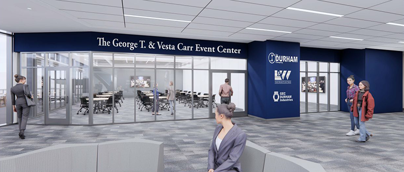 Rendering of the Carr Family Event Center at the Ozarks Tech Parson Student Union