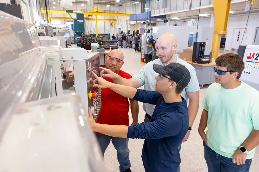 Precision Machining Student reviews work